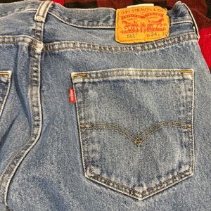 Levi's 501 Classic Straight Men's Jeans - Denim Blue button fly 34x30